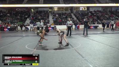 105 lbs Quarterfinal - Sienna Spaulding, Emporia vs Isabela Gutierrez, Garden City