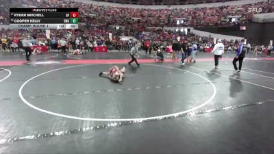 94 lbs Champ. Round 1 - Ryder Mitchell, De Pere vs Cooper Kelly, Cadott Wrestling Club