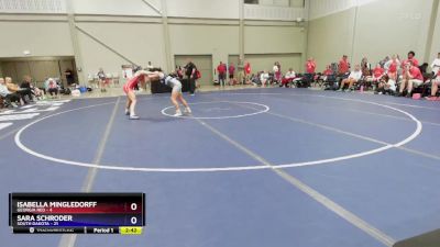 115 lbs Round 1 (8 Team) - Isabella Mingledorff, Georgia Red vs Sara Schroder, South Dakota