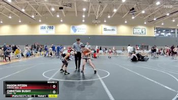 96 lbs Round 2 (6 Team) - Christian Bushy, POWA vs Mason Pitzen, Kardiac Kidz