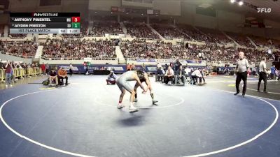 106-D4 1st Place Match - ANTHONY PIMENTEL, Mogollon High School vs Jayden Preston, Somerton High School