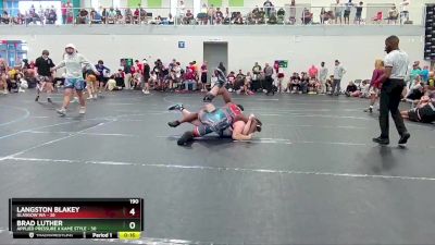 190 lbs Round 1 (4 Team) - Langston Blakey, Glasgow WA vs Brad Luther, Applied Pressure X Kame Style