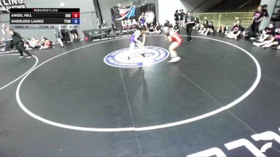 207 lbs Angel Hill, SDIKWA - San Diego-Imperial Kids Wrestling Association vs Sherleen Lainez, TCWA - Tri-Counties Wrestling Association