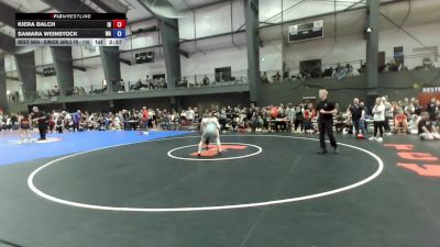 Junior Girls FS - 140 lbs Champ. Round 1 - Kiera Balch, ID vs Samara Weinstock, WA