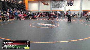 155 lbs Cons. Round 3 - Macie Graves, Cedar Falls vs Addison Bowman, Prairie, Cedar Rapids