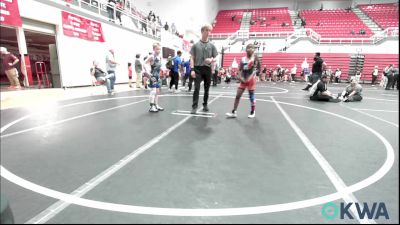 76 lbs Consolation - Tracen Rhoden, Del City Little League Wrestling vs Colton Chappell, Shelton Wrestling Academy