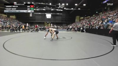 132 lbs Quarterfinal - Kyle Grewal, Overland Park - St. Thomas Aquinas HS vs Sawyer Jorgensen, Lansing HS