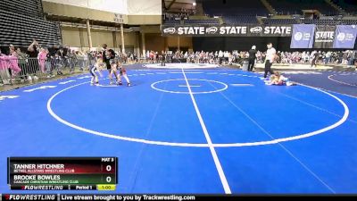 58-61 lbs Quarterfinal - Brooke Bowles, Cascade Christian Wrestling Club vs Tanner Hitchner, Bethel AllStars Wrestling Club