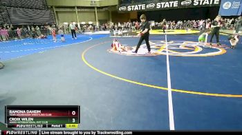 53-57 lbs Quarterfinal - Ramona Daheim, Team Aggression Wrestling Club vs Croix Wilen, Askeo International Mat Club