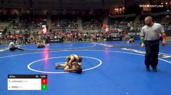 85 lbs Quarterfinal - Caden Johnson, Cowboy WC vs Justus Heeg, Region Wrestling Academy