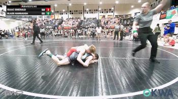 92 lbs Quarterfinal - Isaac Emerald, Raw Wrestling Club vs Blaze Harbaugh, HURRICANE WRESTLING ACADEMY