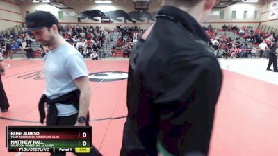 96 lbs Quarterfinal - Elise Albeso, Team Aggression Wrestling Club vs Matthew Hall, Whatcom Wrestling Academy