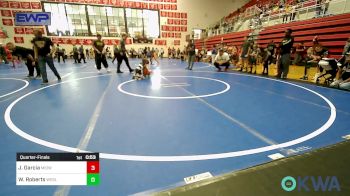 37-40 lbs Quarterfinal - Junior Garcia, Midwest City Bombers Youth Wrestling Club vs Wrenland Roberts, Wesley Wrestling Club