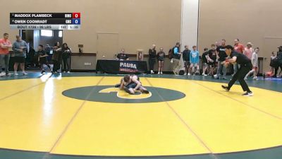 96 lbs Quarters - Maddox Plambeck, Bishop McCort vs Owen Coonradt, Grit Mat Club