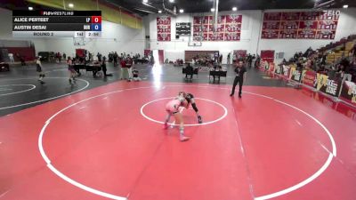 106-113 lbs Round 2 - Austin Desai, Burbank vs Alice Perteet, Lady Phoenix