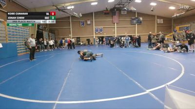 165 lbs 3rd Place Match - Kobe Cunanan, Valiant vs Jonah Chew, Unattached