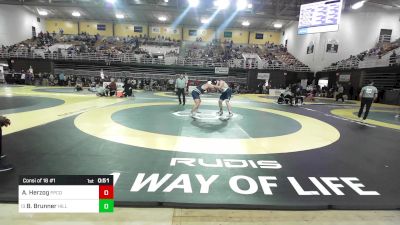 285 lbs Consi Of 16 #1 - Abe Herzog, Poly Prep vs Brody Brunner, The Hill School