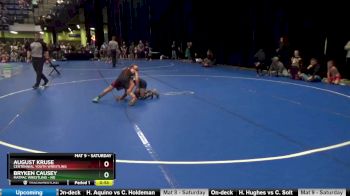 80 lbs Cons. Round 3 - Bryken Causey, MATPAC Wrestling - ND vs August Kruse, Centennial Youth Wrestling