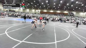 123 lbs 5th Place - Braxton Caballero, Yuba Sutter Combat vs Brody Sigala, The Valley WC