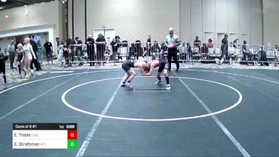 69 lbs Consi Of 8 #1 - Evan Thiele, Coachella Valley WC vs Evan Strathman, Mtc