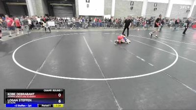 132 lbs Champ. Round 1 - Kobe Debrabant, Askren Wrestling Academy vs Logan Steffen, RT Elite