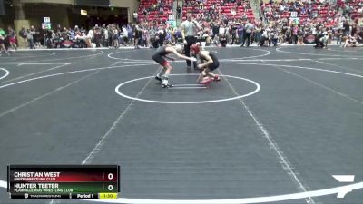 76 lbs Champ. Round 2 - Christian West, Maize Wrestling Club vs Hunter Teeter, Plainville Kids Wrestling Club