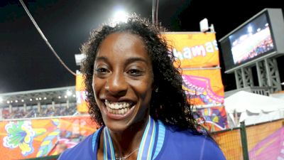 Chanelle Price diagnosed with blood clots in her lungs three months ago, won third World Relays 4x8 tonight