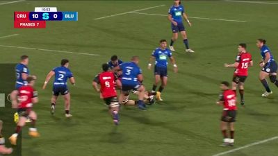 Leicester Fainga'anuku Scores For The Crusaders In The Super Rugby Semi-Final vs The Blues
