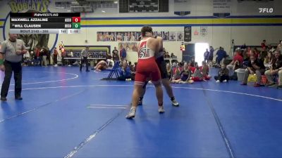 285 lbs Quarterfinal - Will Clausen, Benton Community vs Maxwell Azzaline, Assumption, Davenport