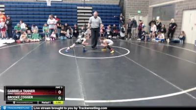 55 lbs Semifinal - Gabriela Tanner, Small Town Wrestling vs Brooke Cogger, Team Real Life