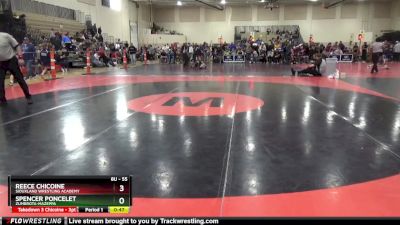 55 lbs Cons. Round 3 - Reece Chicoine, Siouxland Wrestling Academy vs Spencer Poncelet, Zumbrota-Mazeppa