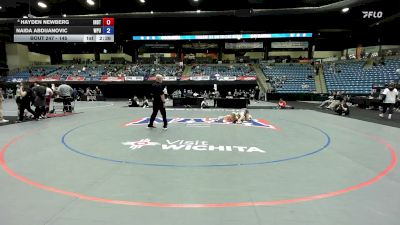 145 lbs Cons. Round 3 - Naida Abdijanovic, William Penn vs Hayden Newberg, Indiana Tech
