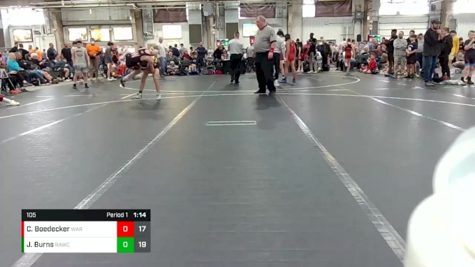 105 lbs Round 1 (8 Team) - Jameson Burns, Ranger WC vs Cayden Boedecker ...