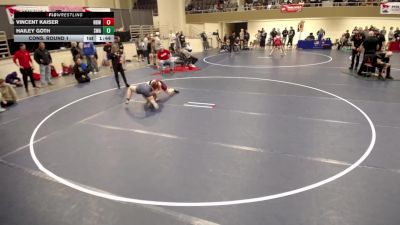 14U - 155 lbs Cons. Round 1 - Vincent Kaiser, North Branch Wrestling vs Hailey Goth, Summit Wrestling Academy