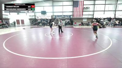 130 lbs Quarterfinal - Brookleigh Unsworth, Carbon vs Hannah Miller, Grantsville