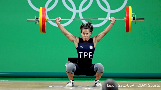 Hsing-Chun Kuo (TPE) lifts at the 2016 Olympics