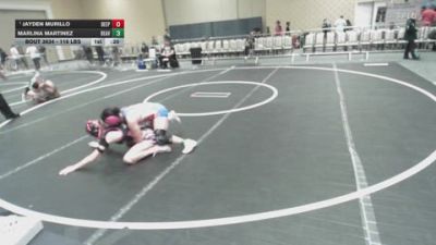 116 lbs Consi Of 4 - Jayden Murillo, Deep Waters RTC vs Marlina Martinez, Beaver Dam WC