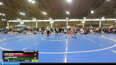 95 lbs Cons. Round 3 - Cooper Wing, Suples vs Cheyenne Hartzell, New Plymouth