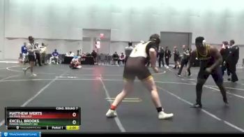 285 lbs Cons. Round 7 - Excell Brooks, Marian University (IN) vs Matthew Werts, Baldwin Wallace