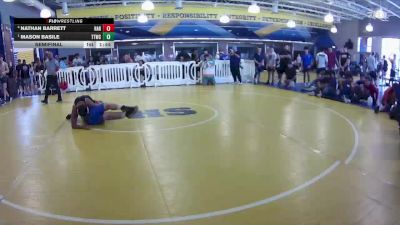 144 lbs Semifinal - Mason Basile, Tampa Tiger Wrestling Club vs Nathan Barrett, Harmony