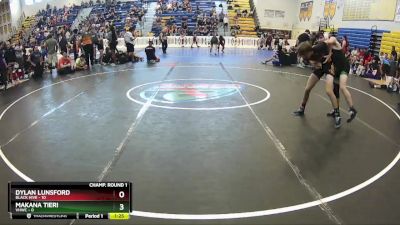 120 lbs Champ Round 1 (16 Team) - Makana Tieri, VHWC vs Dylan Lunsford, Black Hive