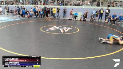 70 lbs Rr3 - Ian Randolph, Kodiak Wrestling Club vs Maya Iverson, Bethel Freestyle Wrestling Club