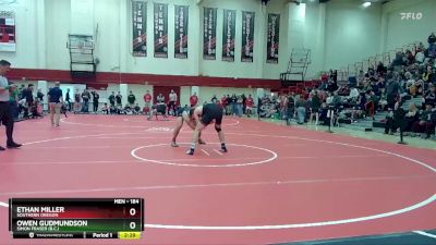 184 lbs Quarterfinal - Ethan Miller, Southern Oregon vs Owen Gudmundson, Simon Fraser (B.C.)