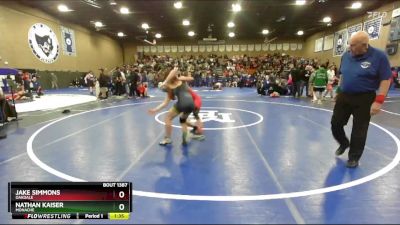 120 lbs Quarterfinal - Jake Simmons, Oakdale vs Nathan Kaiser, Monache