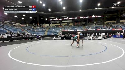 160 lbs Quarterfinal - Hailey Sutton, University Of Providence vs Shannon Workinger, Evergreen State