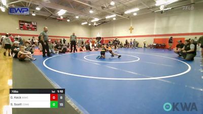 70 lbs Rr Rnd 3 - Gavin Keck, Broken Arrow Wrestling Club vs Stetson Scott, Cowboy Elite Orange