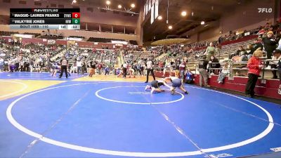 110 lbs Round 3 - Maggie- Lauren Franks, Springdale Youth Wrestling Club vs Valkyrie Jones, Harrison Youth Wrestling