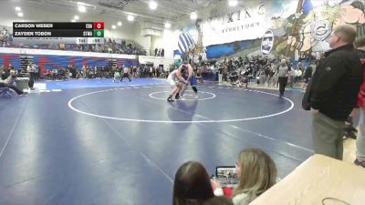 285 lbs Cons. Round 2 - Carson Weber, Coeur D Alene vs Zayden Tobon, St. Maries