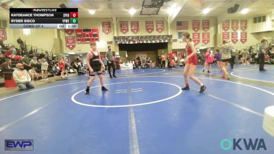 110 lbs Consi Of 4 - Kaydeance Thompson, Sperry Wrestling Club vs Ryder Sisco, Verdigris Youth Wrestling