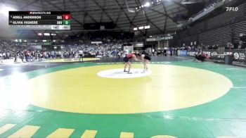 Girls 3A 120 lbs Cons. Round 5 - Olivia Vignere, University (Girls) vs Adell Anderson, Shelton (Girls)